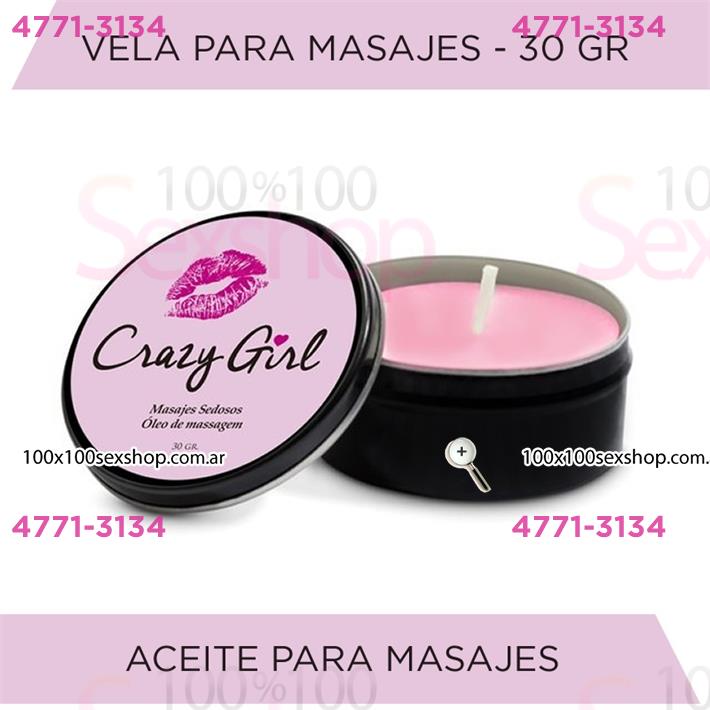 Vela para masajes crazy girl 30gr